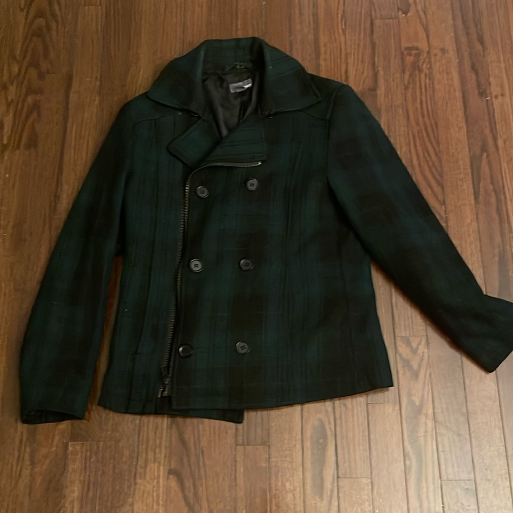 H&M Asymmetrical Wool Jacket (Green)